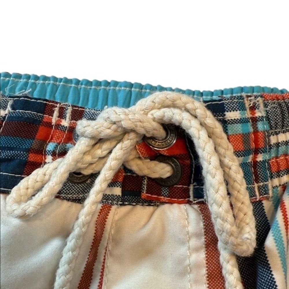 Caribbean Joe Plaid Swim Trunks Men's Medium Elastic Waist Drawstring Pockets M‎ - Picture 4 of 9